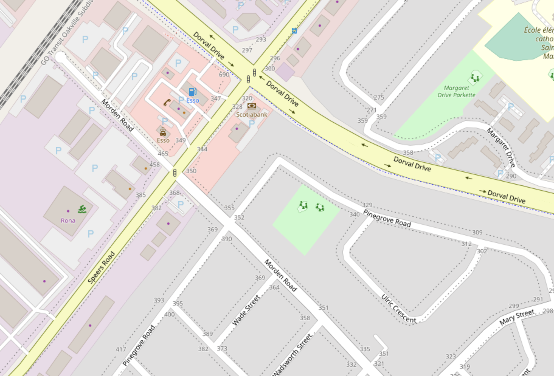Pinegrove Road and Morden Road | Openstreetmap